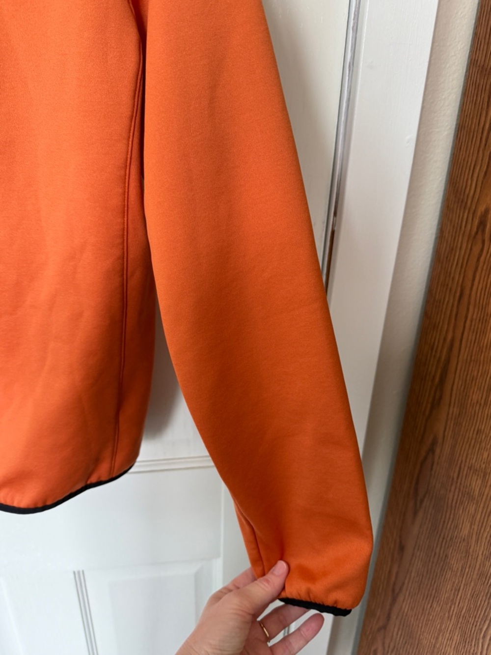 The North Face Mens Small Orange Full Zip Jacket Fleece Outdoor Layer - Picture 10 of 16